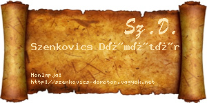 Szenkovics Dömötör névjegykártya